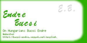 endre bucsi business card